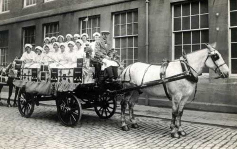 Old black and white photograph showing Crawford’s White Mice