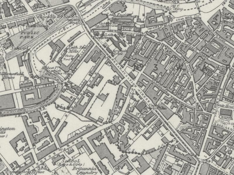 Leith Improvement Scheme 1885 map