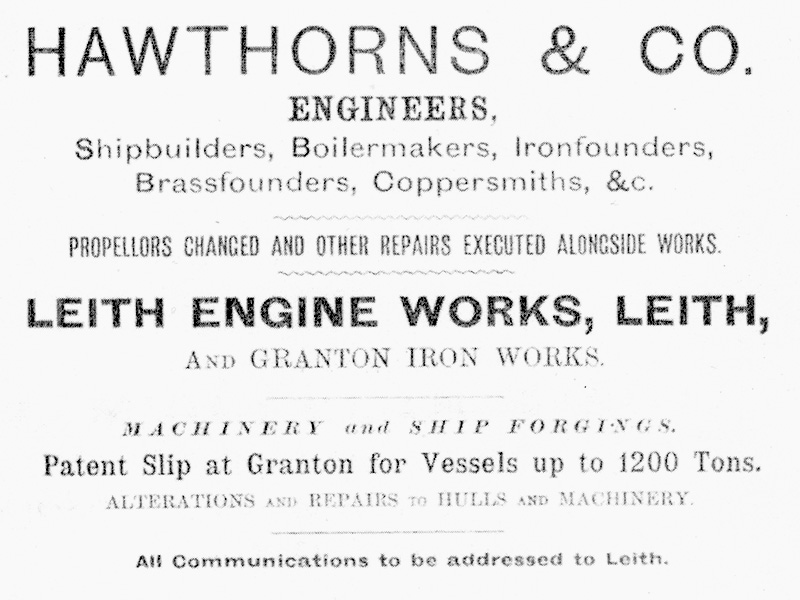 Advertisement for Hawthorns