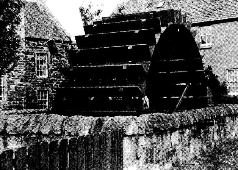 The reconstructed undershot wheel at Bonnington