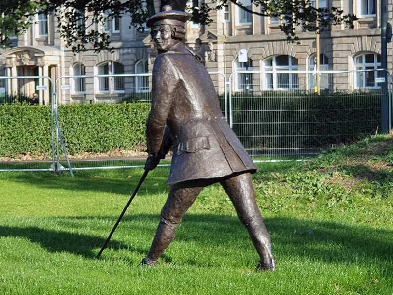 Another view of The statue of John Rattray